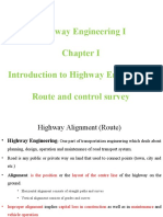 Highway Engineering I Introduction To Highway Engineering Route and Control Survey