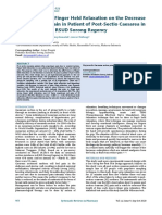 Effectiveness of Finger Held Relaxation On The Decrease in Intensity of Pain in Patient of Post-Sectio Caesarea in RSUD Sorong Regency