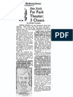 Playhouse-in-the-Park article from the Philadelphia Bulletin by theatre critic Ernest Schier