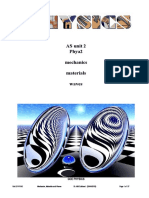 ALEVEL PHYSICS AQA Unit 2 Mechanics Materials and Waves NOTES