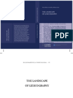 Villalva & Williams, The Landscape of Lexicography