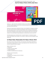 Buku Matematika K13 Kelas 6 Revisi 2018