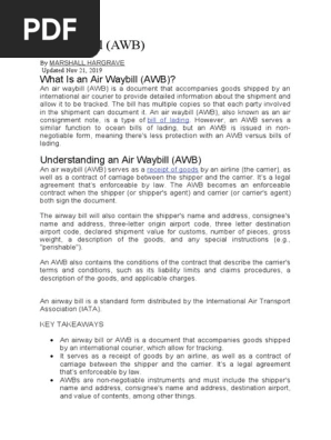 08 Air Waybill