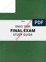 ENVS 1000 Study Guide: Final Exam