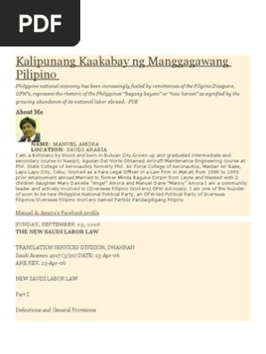 Saudi Labor Law English Version Employment Working Time