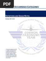 Viation Ccurrence Ategories: Efinitions and Sage Otes