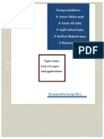 Group Project on Types and Applications of Lasers - 39 Characters