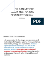 Prinsip Dan Metode Dalam Analisis Dan Desain Keteknikan: Arif Rahman