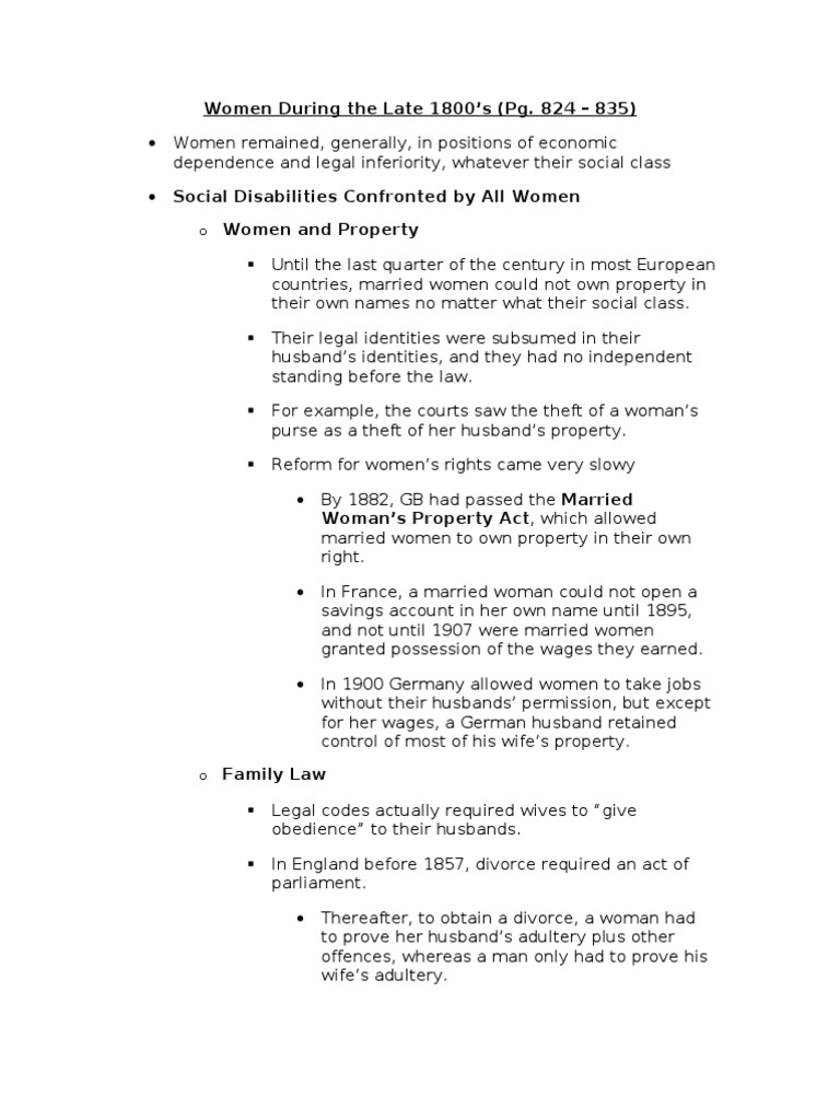 Women's Rights and Roles in the 1800s | PDF | Feminism | Gender Studies