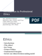 Introduction to Professional Ethics Code