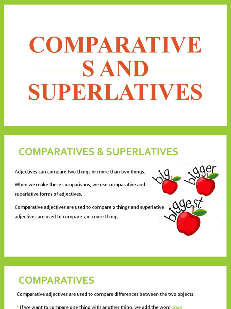 Comparatives and Superlatives | PDF | Adjective | Linguistic Typology