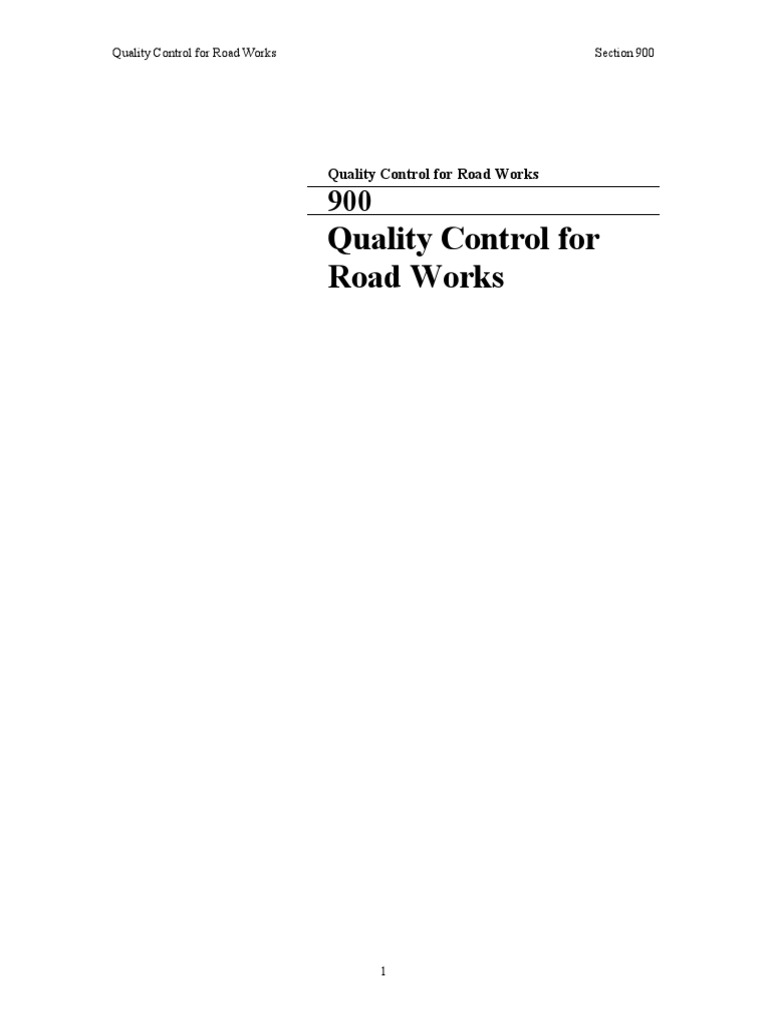 Quality Control Procedures for Road Construction Projects | PDF | Road ...