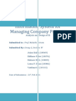 Information System For Managing Company Projects: Analysis and Design of IS