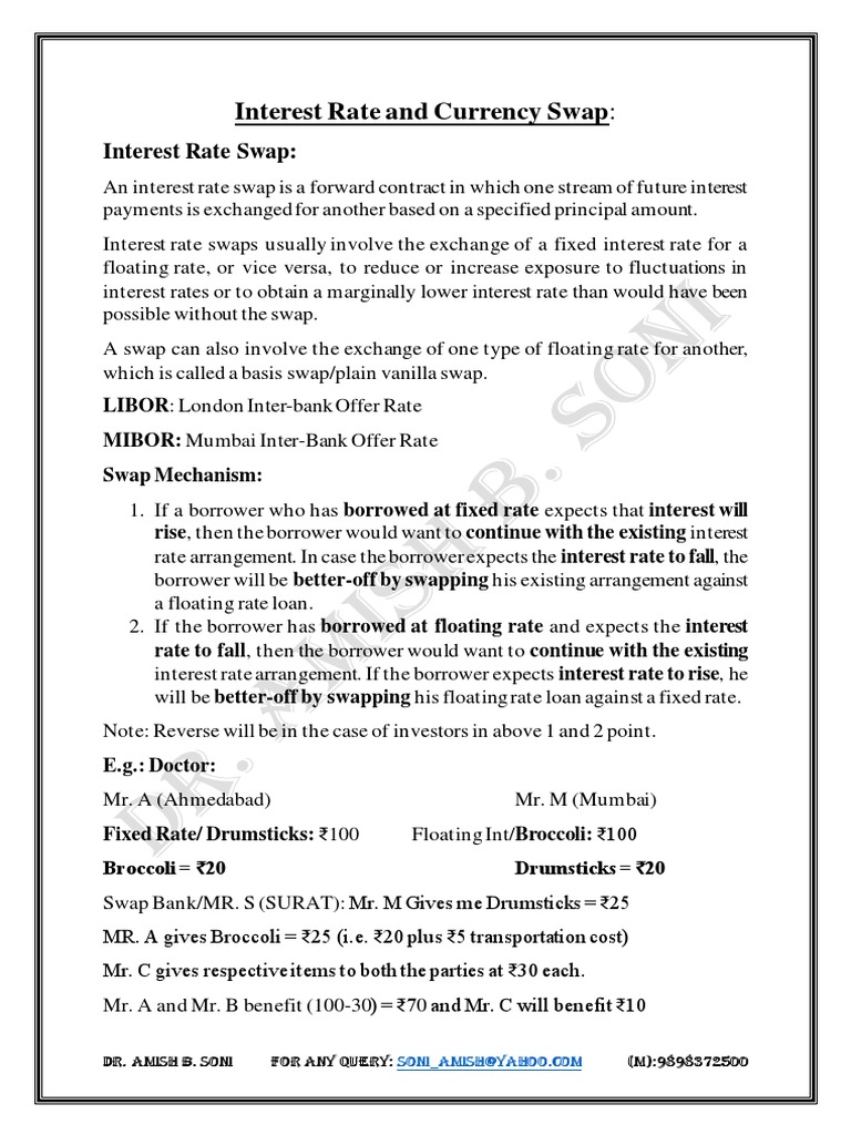 Module III Intrest Rate And Currency Swap PDF Swap Finance