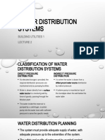 BUILDING UTILITIES 1 Module 1 Lecture 2 Water Distribution Revised 2020