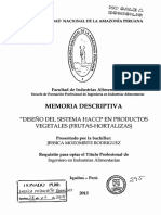 HACCP (frutas- hortalizas)