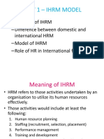 International Human Resource Management - UNIT 1