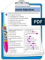 Possessive Adjectives Grammar Drills Oneonone Activities Tests Warmers C 7829