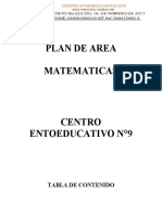 Plan de Area y Malla Curricular Matematicas