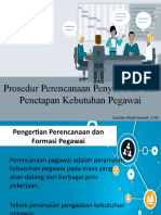 Prosedur Perencanaan Penyusunan Dan Penetapan Kebutuhan Pegawai