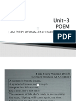 Unit-3 Poem: I Am Every Woman-Rakhi Nariani Shirke