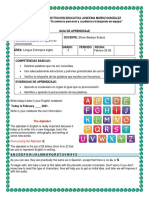 GUIA #3 Ingles. Primer Periodo. Grado 5