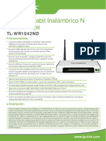 Tl-wr1042nd v1 Datasheet Es