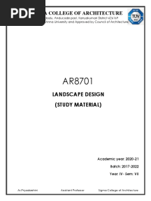AR - 8701 Landscape Design - Full