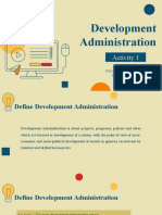 Development Administration Activity Define