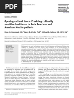 Download Opening cultural doors Providing culturally sensitive healthcare to Arab American and American Muslim patients by kiedd_04 SN4963805 doc pdf
