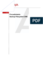 Procedimiento Backup Filesystem CMS
