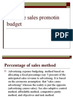 Estimate Sales Promotin Budget