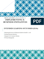 Implementing E-Business Initiatives: Mis 207 - Lecture 9 (Book Chapter 12)