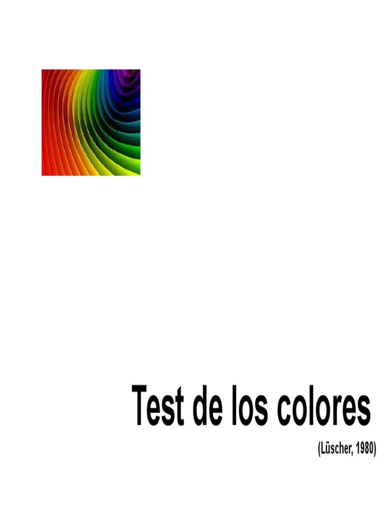 Test de Colores de Lüscher en el Trabajo | PDF