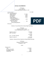 Examples of Financial Statements: Illustration 1-3 Income Statement-Service Business-Single Proprietorship
