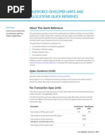 Salesforce Developer Limits and Allocations Quick Reference