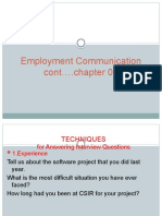 Employment Communication Cont .Chapter 03