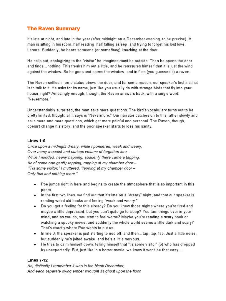 The raven essay 4 paragraph image