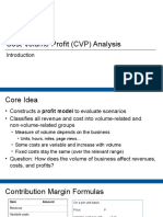 Cost-Volume-Profit (CVP) Analysis