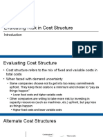 Evaluating Risk in Cost Structure