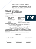 Acta de Cacheo o Registro Corporal Externo