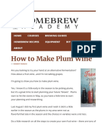 How To Make Plum Wine