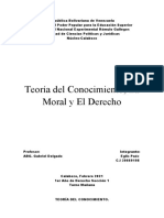 Teoría del Conocimiento, La Moral y El Derecho
