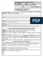 Propriedades da matéria e conceitos básicos de Química e Física