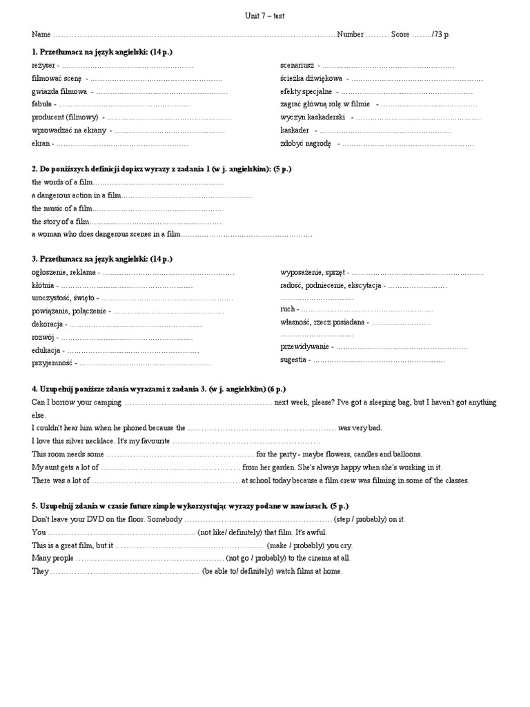 Test Kompetencji Angielski Klasa 6 Pdf