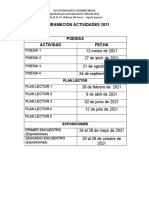 Programacion Actividades 2020