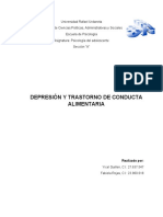 Depresión y trastorno alimentario