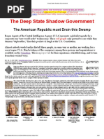 The Deep State Shadow Government: The American Republic Must Drain This Swamp