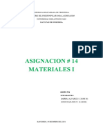 Asig 14, Materiales I