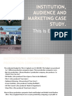 Institution, Audience and Marketing Case Study